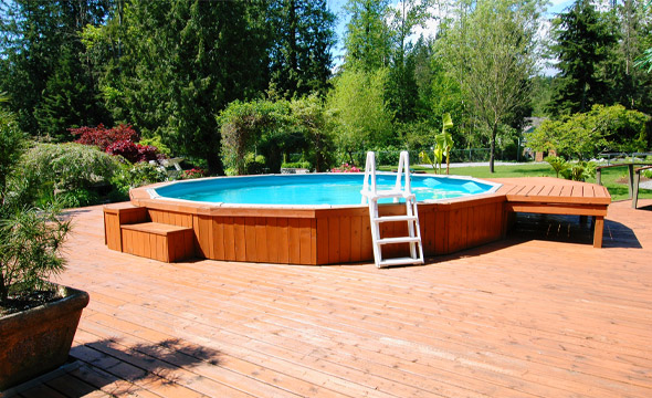 Real Wood Swimming Pools Scandinavian, Wooden Above Ground Pools